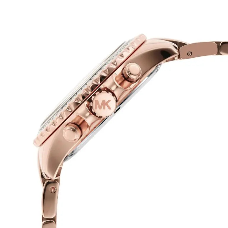 Michael Kors Women’s Quartz Rose Gold Stainless Steel White Dial 36mm Watch MK7213