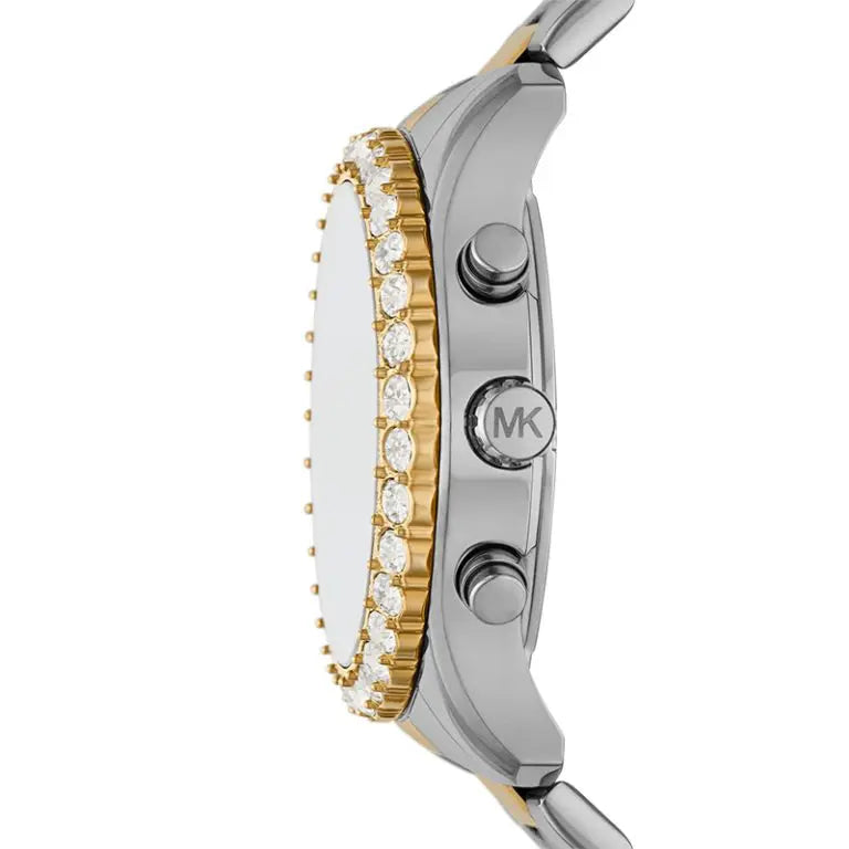 Michael Kors Women’s Quartz Two Tone Stainless Steel White Dial 40mm Watch MK7415