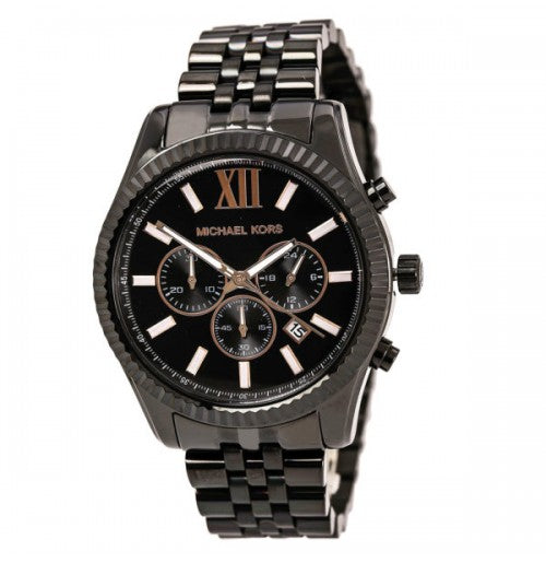 Michael Kors Men’s Chronograph Stainless Steel Black Dial 45mm Watch MK8467