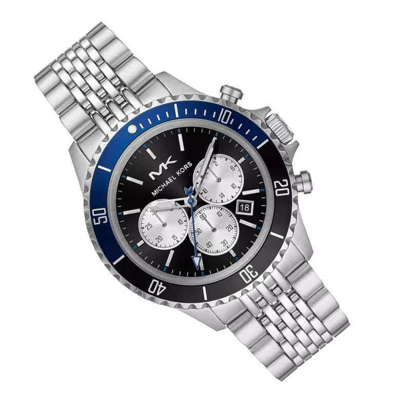 Michael Kors Men’s Chronograph Stainless Steel Black Dial 44mm Watch MK8749