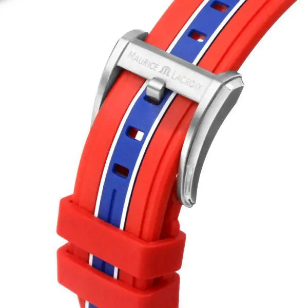 Maurice Lacroix Men’s Quartz Swiss Made Multi Color Silicone Strap Multi Color Dial 44mm Watch AI1018-SS001-530-6