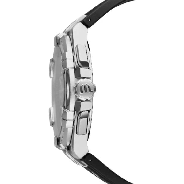 Maurice Lacroix Men’s Quartz Swiss Made Black Leather Strap Black Dial 44mm Watch AI1018-SS001-330-1