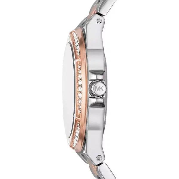 Michael Kors Women’s Quartz Two Tone Stainless Steel Silver Dial 37mm Watch MK6989