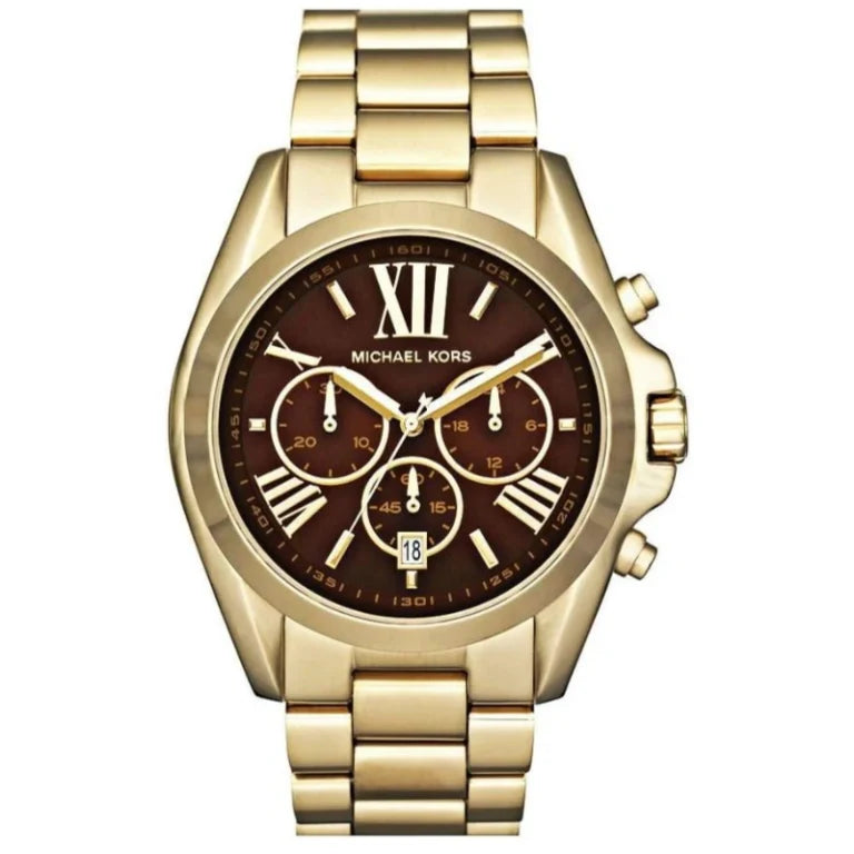 Michael Kors Women’s Chronograph Quartz Stainless Steel Espresso Brown Dial 40MM Watch MK5502