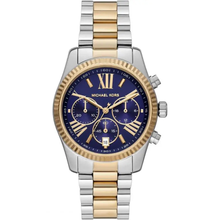 Michael Kors Women’s Quartz Two-tone Stainless Steel Blue Dial 38mm Watch MK7218
