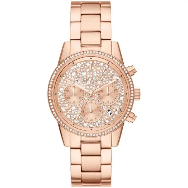 Michael Kors Women’s Quartz Rose Gold Stainless Steel Rose Gold Dial 37mm Watch MK7302