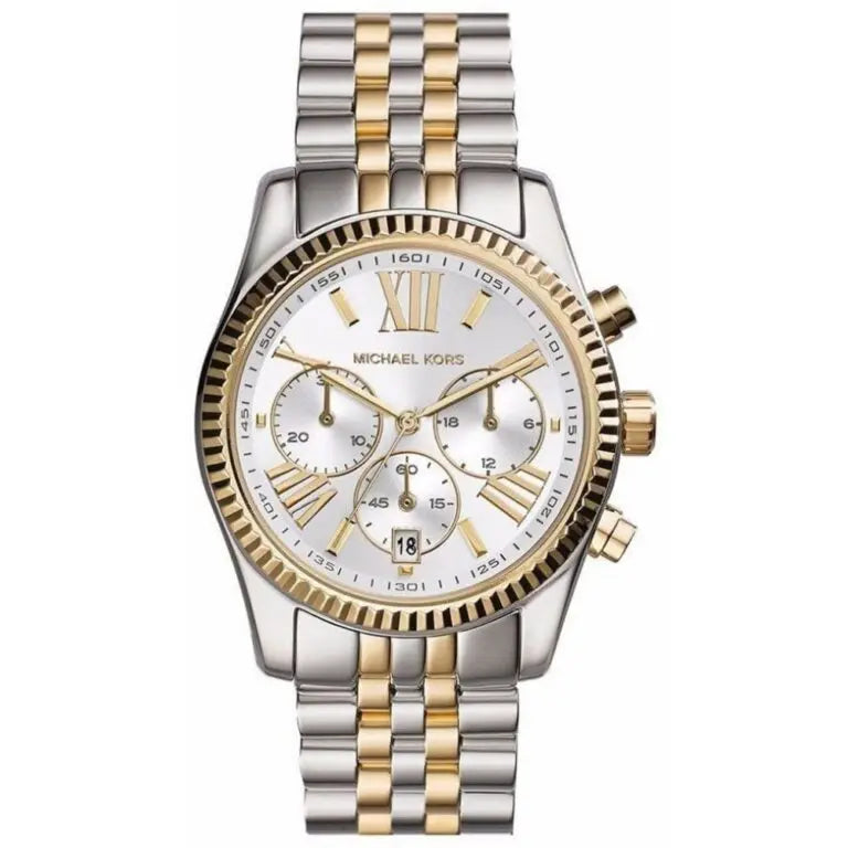 Michael Kors Women’s Chronograph Quartz Two-tone Stainless Steel Silver Dial 38mm Watch MK5955