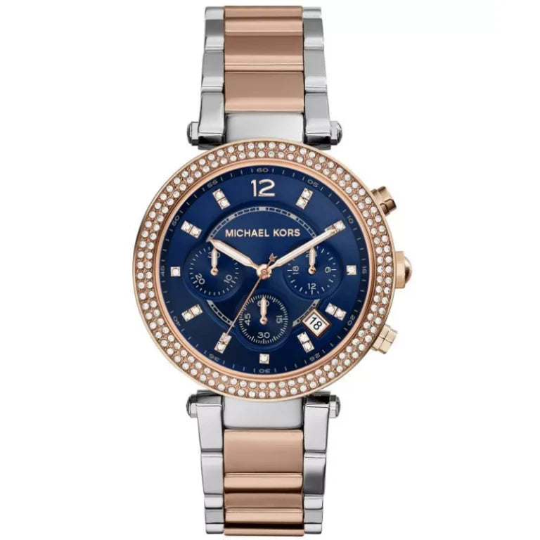 Michael Kors Women’s Analog Stainless Steel Blue Dial 39mm Watch MK6141