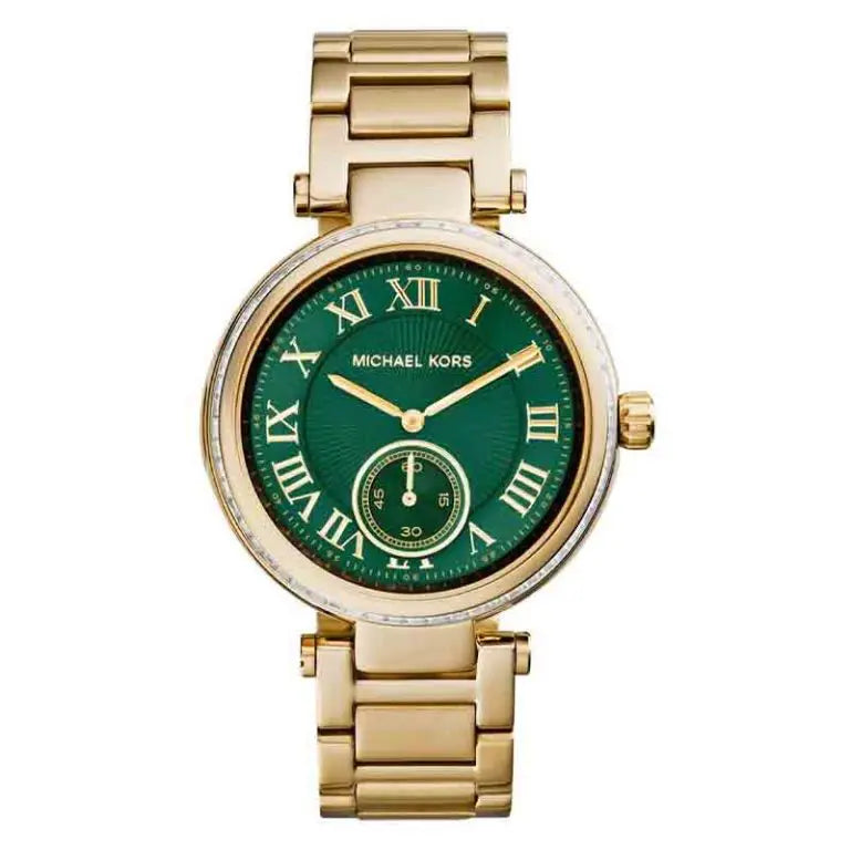 Michael Kors Women’s Quartz Stainless Steel Emerald Green Dial 42mm Watch MK6065