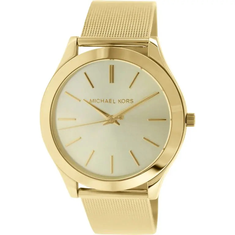 Michael Kors Women’s Quartz Gold Stainless Steel Champagne Dial 43mm Watch MK3282