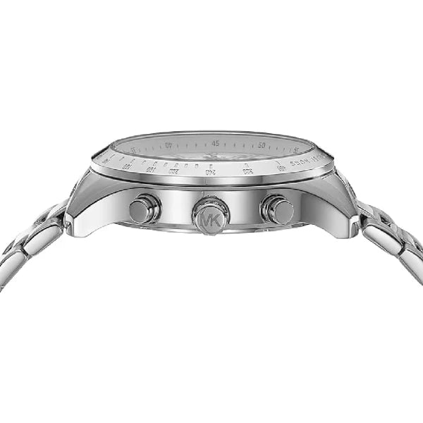 Michael Kors Women’s Chronograph Quartz Silver Stainless Steel Silver Dial 40mm Watch MK7413