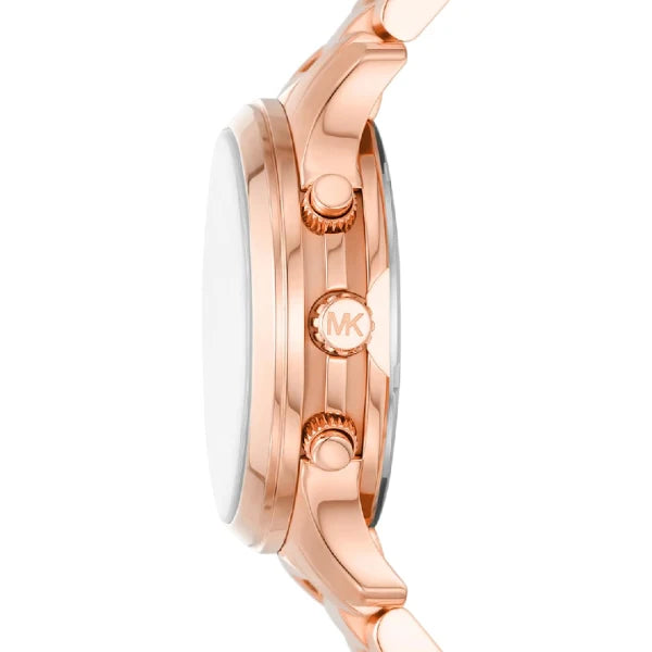 Michael Kors Women’s Chronograph Quartz Stainless Steel Rose Gold Dial 34mm Watch MK7327