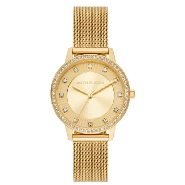 Michael Kors Women’s Quartz Gold Stainless Steel Gold Dial 36mm Watch MKO1011