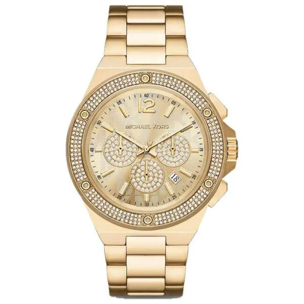 Michael Kors Men’s Quartz Gold Stainless Steel Gold Dial 45mm Watch MK8989
