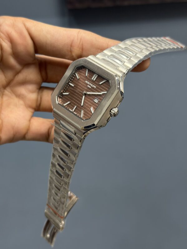 NEW COLLECTION SILVER WITH BROWN DIAL QUARTZ WATCH