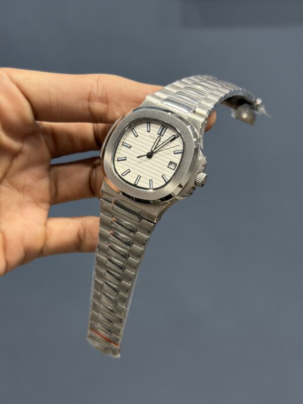 NEW COLLECTION SILVER WITH WHITE DIAL AUTOMATIC WATCH