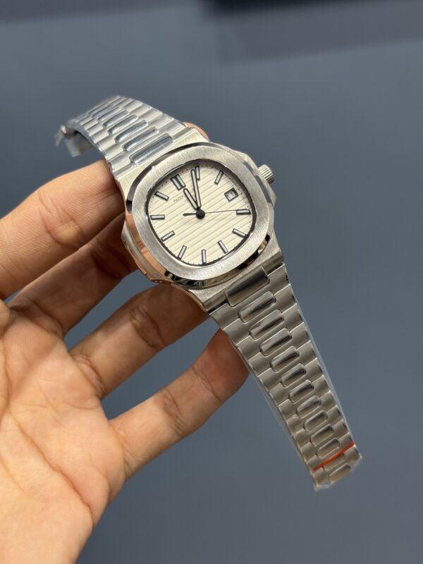 NEW COLLECTION SILVER WITH WHITE DIAL AUTOMATIC WATCH