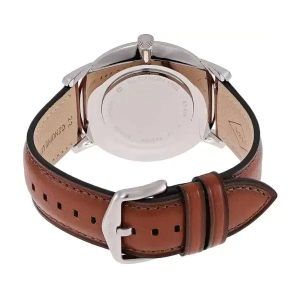 Fossil Men’s Quartz Brown Leather Strap Blue Dial 44mm Watch FS5304