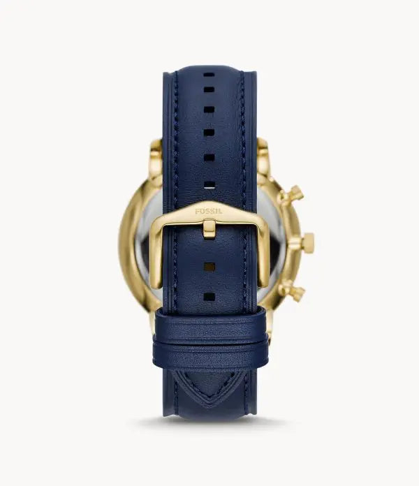 Fossil Men’s Chronograph Quartz Leather Strap Blue Dial 44mm Watch FS5790