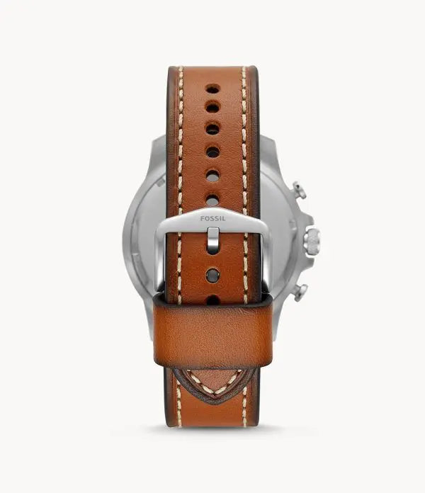 Fossil Men’s Quartz Leather Strap Blue Dial 46mm Watch FS5602