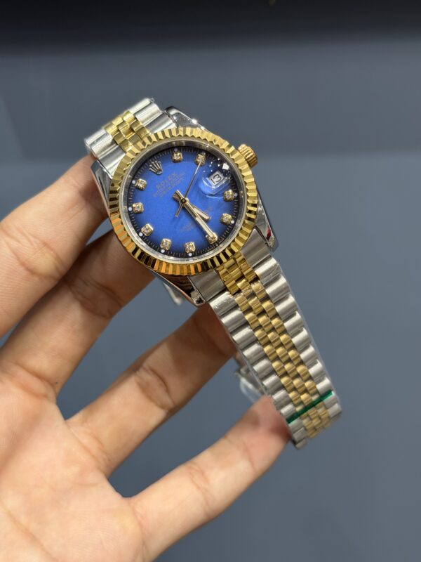 NEW COLLECTION 36 TWO TONE YELLOW GOLD WITH BLUE DIAL AUTOMATIC WATCH ZR FACTORY