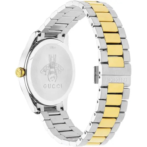 Gucci Unisex Swiss Made Quartz Stainless Steel Silver Dial 38mm Watch YA1264075