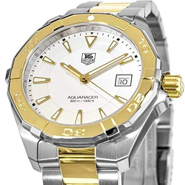 Tag Heuer Aquaracer Men’s Quartz Swiss Made Two-tone Stainless Steel Grey Dial 41mm Watch WBD1120.BB0930