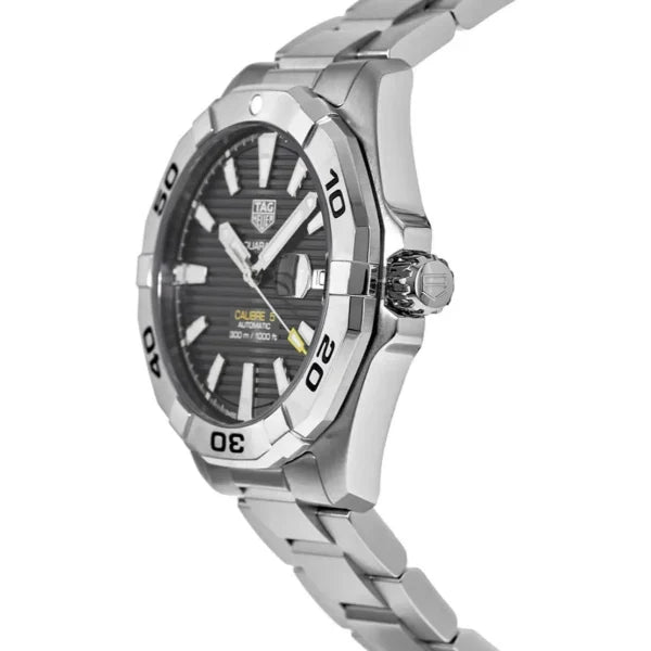 Tag Heuer Aquaracer Men’s Automatic Swiss Made Silver Stainless Steel Grey Dial 41mm Watch WBD2113.BA0928