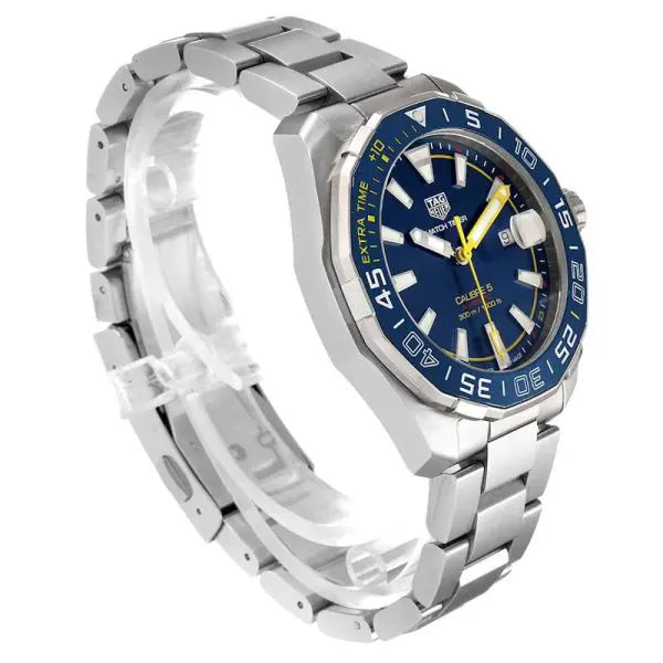 Tag Heuer Aquaracer Men’s Automatic Swiss Made Silver Stainless Steel Blue Dial 43mm Watch WAY201H.BA0927