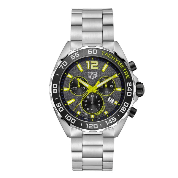 Tag Heuer Formula 1 Men’s Quartz Swiss Made Silver Stainless Steel Grey Dial 43mm Watch CAZ101AG.BA0842