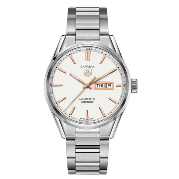 Tag Heuer Carrera Men’s Automatic Swiss Made Silver Stainless Steel Grey Dial 41mm Watch WAR201D.BA0723