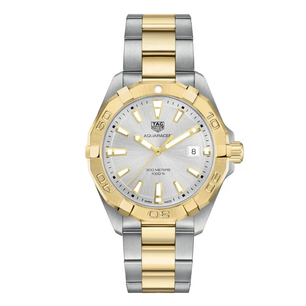 Tag Heuer Aquaracer Men’s Quartz Swiss Made Two-tone Stainless Steel Grey Dial 41mm Watch WBD1120.BB0930