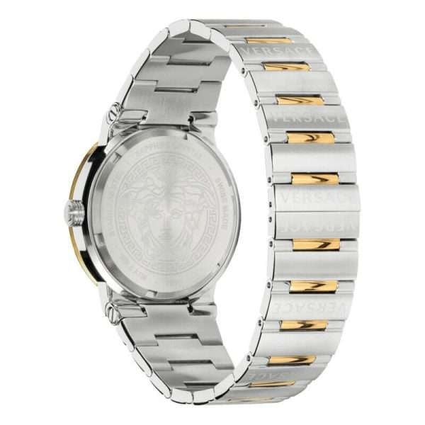 Versace Women’s Quartz Swiss Made Two-tone Stainless Steel Silver Dial 38mm Watch VEVH00620