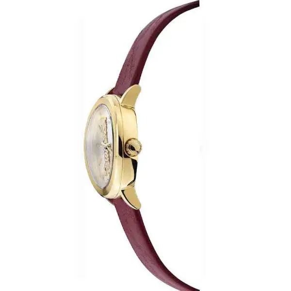 Versace Women’s Quartz Swiss Made Maroon Leather Strap White Dial 36mm Watch VEHC00219
